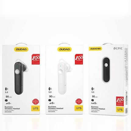 Dudao Dudao Bluetooth 5.0 U7S Handsfree Auto Headset Oortelefoon voor Bellen Zwart Hurtel 3