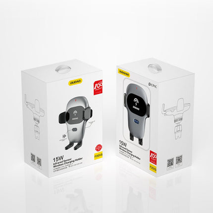Dudao Dudao F20xs Automatische Autohouder Met 15W Qi Draadloos Opladen Voor Ventilatierooster - Grijs Hurtel 8