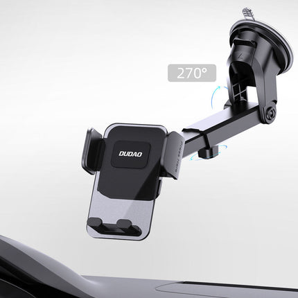 Dudao Dudao F8Max+ Auto Telefoonhouder Voor Dashboard en Voorruit met Zuignap 360° Draaibaar Zwart Hurtel 3
