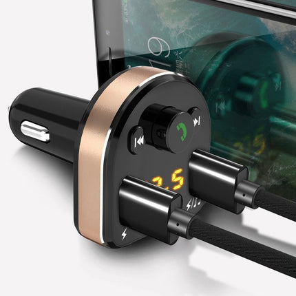 Dudao Dudao FM Transmitter Bluetooth Autolader MP3 3.1 A 2x USB Zwart Hurtel 4