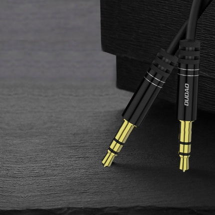 Dudao Dudao Rekbare AUX Mini Jack 3.5mm Veer Krulsnoer 150cm Zwart Hurtel 6