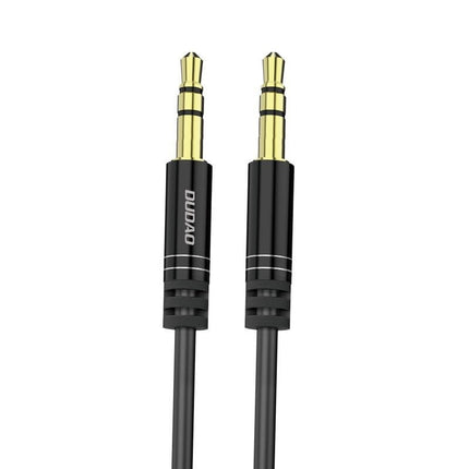 Dudao Dudao Rekbare AUX Mini Jack 3.5mm Veer Krulsnoer 150cm Zwart Hurtel 1