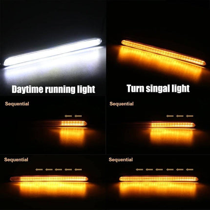 VCTparts Dynamische Sequentële led Bars DRL zwart 275cm (set) [Dagrijverlichting Knipperlichten] NORGOS 5