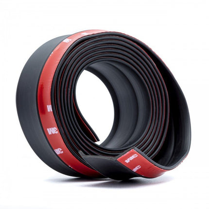 Einparts Auto Voorbumper Sideskirts Spoiler Protector Zwart – Bumper Bescherming Lip Verlaging Strip Rubber (2,5m) - VCTparts.nl