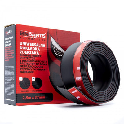 Einparts Frontstoßstangen-Seitenschweller-Spoilerschutz Schwarz – Stoßstangenschutzlippe Tieferlegungsleiste Gummi (2,5 m)