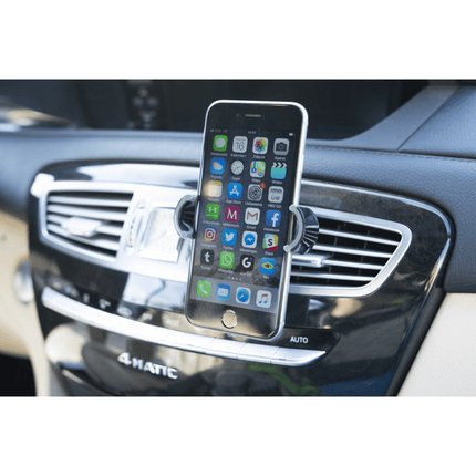 Einparts Universele Clip Auto Telefoonhouder met Ventilatierooster Klem Zwart-Grijs - VCTparts.nl