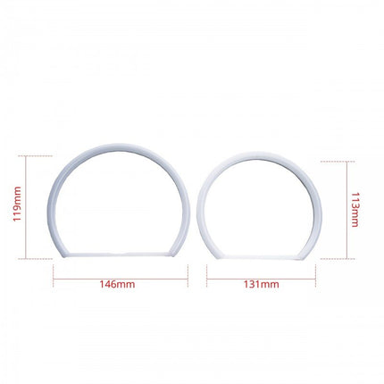 Einparts Einparts Cotton LED BMW 3 E46 Angel Eyes (2001 - 2005 met Lens) - 113mm 131mm Helder Witte 6000K CANBUS Upgrade met Egaal Lichtbeeld Einparts 5