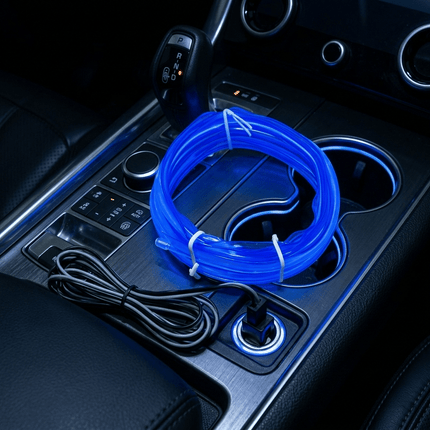 Einparts LED Ambient Interieurverlichting 2m Blauw - Universele 12V Auto Sfeerverlichting 360 Graden Dunne 2mm Strip Compleet Pakket - VCTparts.nl