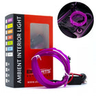 Einparts LED Ambient Interieurverlichting 2m Paars - Universele 12V Auto Sfeerverlichting 360 Graden Dunne 2mm Strip Compleet Pakket - VCTparts.nl