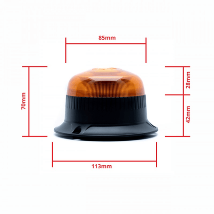Einparts LED Beacon Zwaailicht led Stroboscoop Noodverlichting met Magneet Krachtige Waarschuwingsverlichting 12v - 24v Oranje - VCTparts.nl