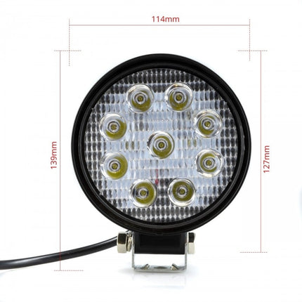 Einparts Offroad Achterlicht Verstraler LED Lamp Spotlight - Rond 27W - VCTparts.nl