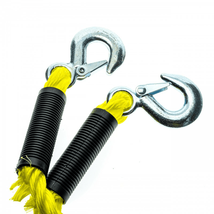 Einparts Stevige Sleepkabel met Haken en Rode Vlag tot 3000kg 4 meter Geel - VCTparts.nl