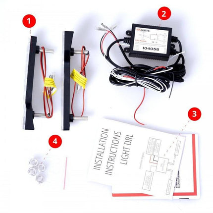 Einparts Einparts Stijlvolle Witte DRL 407 LED Verlichting Universele Lichtbalk Einparts 4