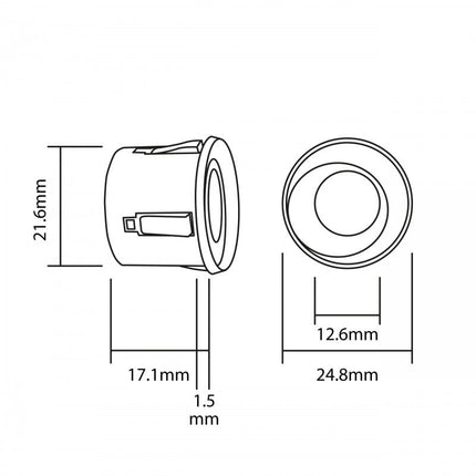 Einparts Einparts Universele Parkeersensoren Inbouwset met Pieper zwart (4 stuks) [Parkeerhulp - Achteruitrij Sensor] Einparts 4