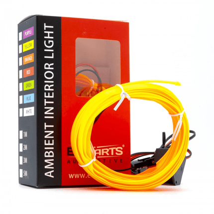 Einparts Einparts Voertuig Universele Interieur LED Ambient Interieurverlichting - Compleet 5m Strip Pakket Oranje Einparts 4