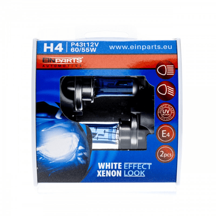 Einparts Einparts Xenon Glow Pro H4 White Effect Koplampen - Dimlicht 6000K Wit (Set) Einparts 2