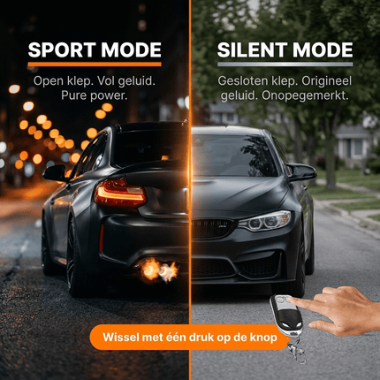 Elektrische Uitlaat Kleppensysteem 2.75inch 70mm Bypass Universeel Draadloos met Afstandsbediening - Dubbele Pijp met Klep - VCTparts.nl