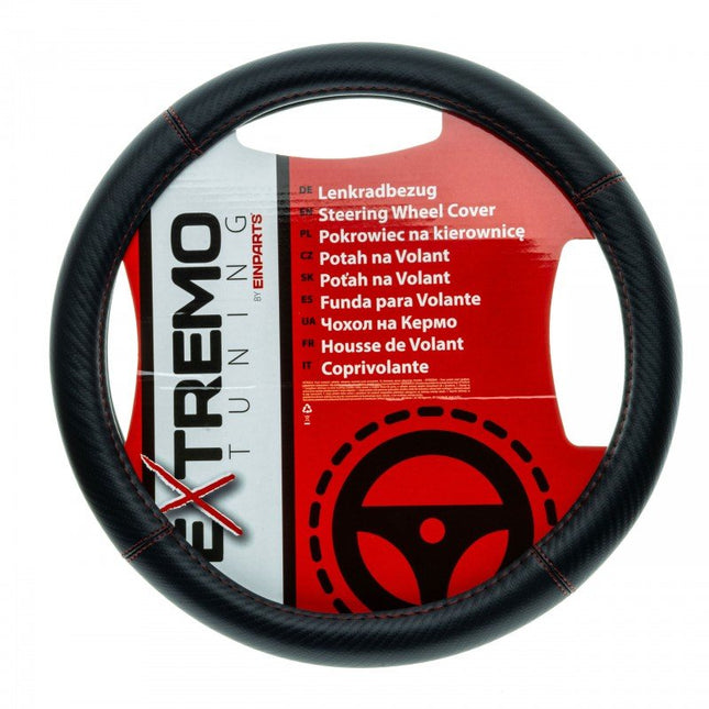 Extremo Stuurhoes Eco Leer Carbon Fiber – Universele Stuurbekleding 37–39 cm - VCTparts.nl