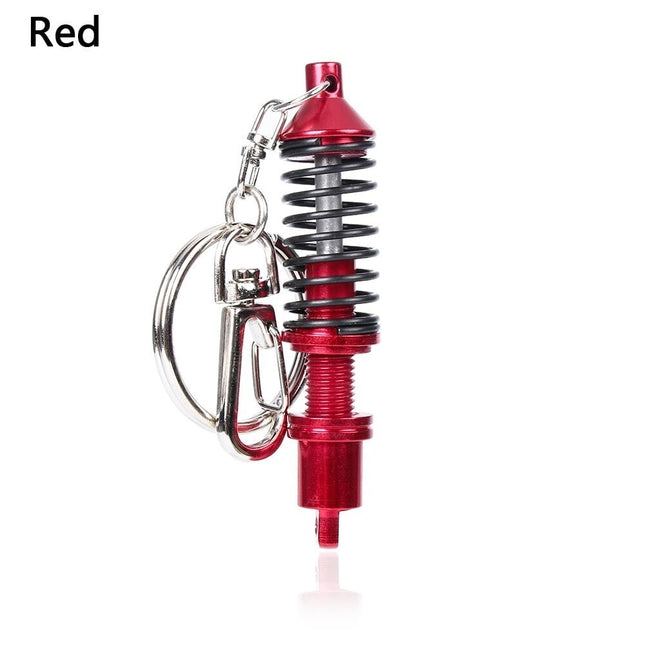Rode Schokbreker Vering Verlagingsveer Sleutelhanger Aluminium - VCTparts.nl