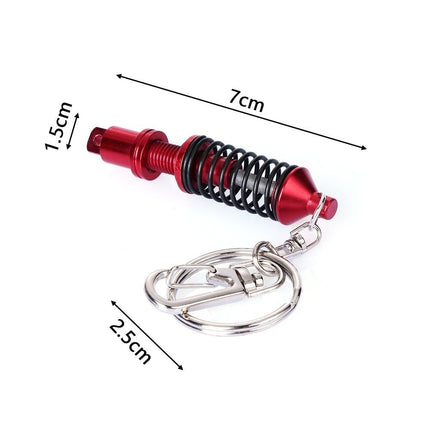 Rode Schokbreker Vering Verlagingsveer Sleutelhanger Aluminium - VCTparts.nl