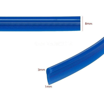 VCTparts Flexibele Deur Kloof Strip Decoratieve Interieur Styling Rood (5 meter) NORGOS 3