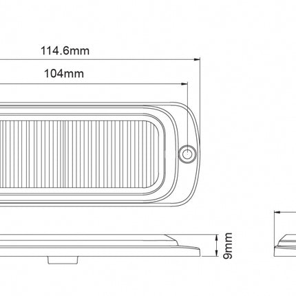 AEB LED Flitser 12 LEDs Oranje 12-24V ECE R65 Klasse 2 Opbouw Bevestiging - VCTparts.nl