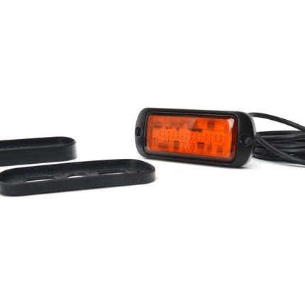 AEB LED Flitser 30 LEDs Oranje 12-24V ECE R65 Klasse 1 Opbouw Bevestiging - VCTparts.nl