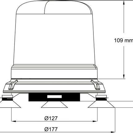 AEB Stroboscoop Zwaailicht LED Magnetisch 12-24V Blauw Voor Hulpdiensten - VCTparts.nl