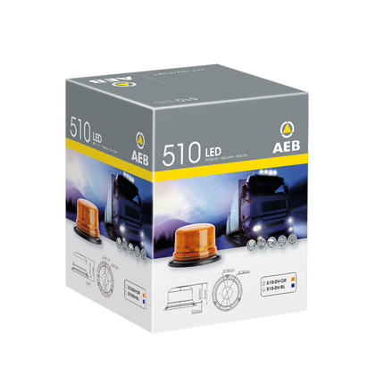 AEB Stroboscoop Zwaailicht LED Magnetisch 12-24V Blauw Geleverd Met Handleiding - VCTparts.nl