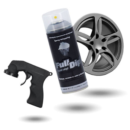 FullDip FullDip Combideal Plastidip 400ml Spuitbus met Verfpistool - Aluminium Metallic Zilver Vloeibaar Vinyl Spray Dip Combideal 3