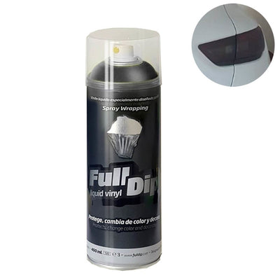 Fulldip Plastidip Rücklichtrauchspray 400 ml Spray Can - Matt Black Black Transparent [Flüssiges Vinyl - Hintergrundbeleuchtungsrauchspray]