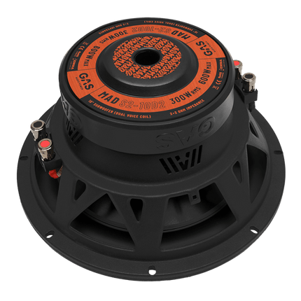 Gas Audio Power 10" Pasklare Auto Subwoofer voor Diepe Bas en Premium Geluid Kist voor Scania Cr20 met Mad S2-10d2 Auto Subwoofer voor Diepe Bas en Premium Geluid 300watt Rms 2+2ohm - VCTparts.nl