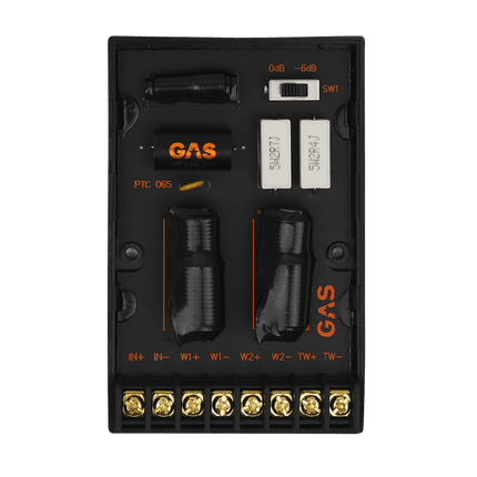 Gas Audio Power Gas Audio Power Gas Mad Level 1 2 - way Crossover voor Auto Geluidssystemen en Hoogwaardige Geluidskwaliteit Optimount 2