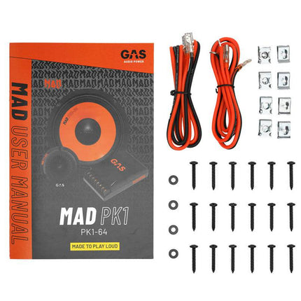 Gas Audio Power Gas Audio Power Gas Mad Level 1 Component Kit 6.5" voor Auto Geluidssystemen en Hoogwaardige Geluidskwaliteit Optimount 8