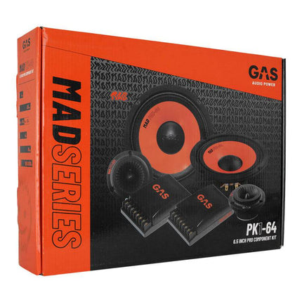 Gas Audio Power Gas Audio Power Gas Mad Level 1 Component Kit 6.5" voor Auto Geluidssystemen en Hoogwaardige Geluidskwaliteit Optimount 9