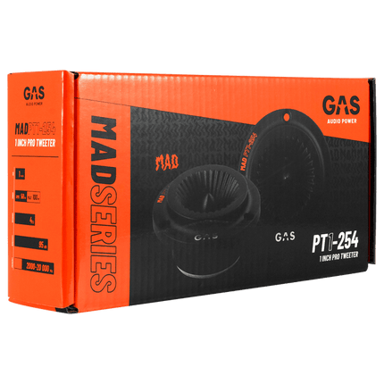 Gas Audio Power Gas Audio Power Gas Mad Level 1 Horn Tweeter 1" voor Auto Geluidssystemen en Hoogwaardige Geluidskwaliteit Optimount 5