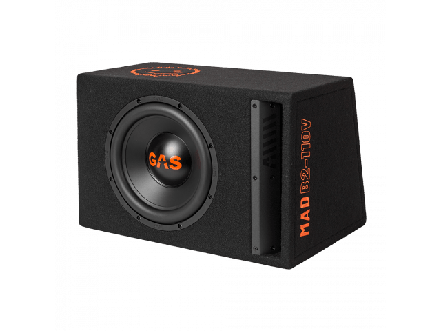 Gas Audio Power GAS MAD Level 2 10 Inch Subwooferkist met Subwoofer – Loaded Enclosure 300W RMS Krachtige Bass Upgrade Auto Audio Optimount 1