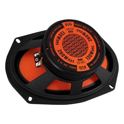 Gas Audio Power Gas Audio Power Gas Mad Level 2 Coaxial Speaker 6x9" voor Auto Geluidssystemen en Hoogwaardige Geluidskwaliteit Optimount 2
