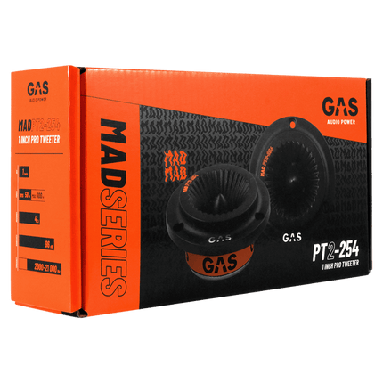 Gas Audio Power Gas Audio Power Gas Mad Level 2 Horn Tweeter 1" voor Auto Geluidssystemen en Hoogwaardige Geluidskwaliteit Optimount 7