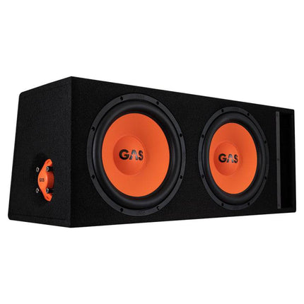 Gas Audio Power Gas Audio Power Gas Mad Level 2 Loaded Enclosure 2x12" voor Auto Geluidssystemen en Hoogwaardige Geluidskwaliteit Optimount 1