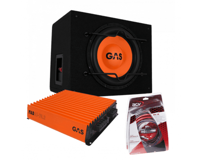 Gas Audio Power Gas Mad Subwoofer Set MAD B1-110 + MAD A1-70.2 + WK-10 für Auto-Soundsysteme und hochwertige Klangqualität