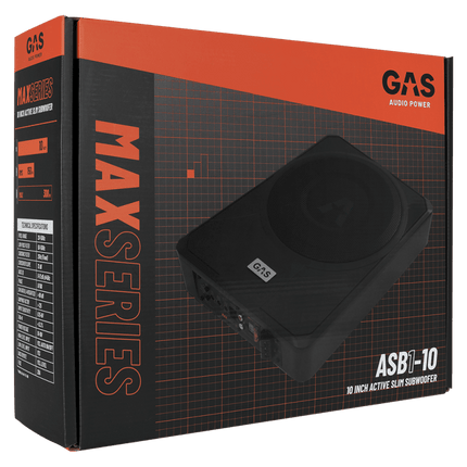 Gas Audio Power Gas Audio Power Gas Max Level 1 Amplified Underseat Subwoofer 10" voor Auto Geluidssystemen en Hoogwaardige Geluidskwaliteit Optimount 4