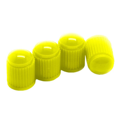 Gelbe Universalventilkappen / Ventilkappen - Gelb (4 Stücke) Anti -Lak -luftdichtem Rostschutz [Auto - Motor - Roller - Fahrrad
