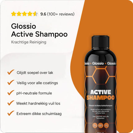 Glossio Glossio Active Shampoo Premium Werkende Zeep 500ML - Krachtige Autoshampoo voor Dieptereiniging en Glanzende Lak zonder Beschadiging Glansz 11