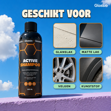 Glossio Active Shampoo Werkende Zeep 500ML – Productfoto 2