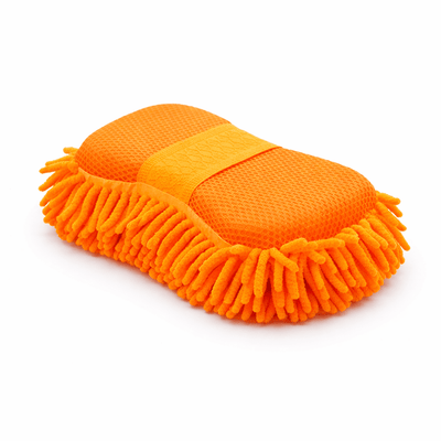 Auto -Mikrofaser -Schwamm - Autoschwamm mit Kriegsfilter für Streeoplash -Waschen und Reinigung - Orange