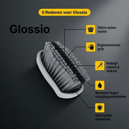 Glossio Glossio Bekleding Harde Borstel Interieur Detail Borstel voor Bekledings Reiniging - Grijs/Zwart AMiO 6