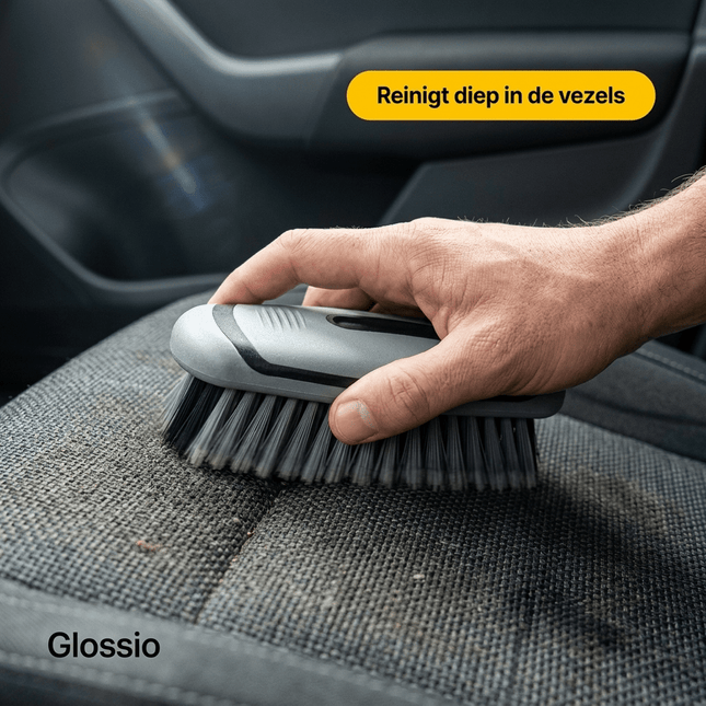 Glossio Glossio Bekleding Harde Borstel Interieur Detail Borstel voor Bekledings Reiniging - Grijs/Zwart AMiO 2