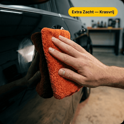 Glossio Glossio Buff/Wax Towel Oranje Microvezel Polijst Doek 40x40cm voor een Streeploos Resultaat Oranje NORGOS 9