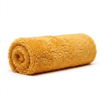 Buff -Handtuch -Orange -Mikrofaser -Polstertuch für ein streifenfreies Ergebnis - Orange
